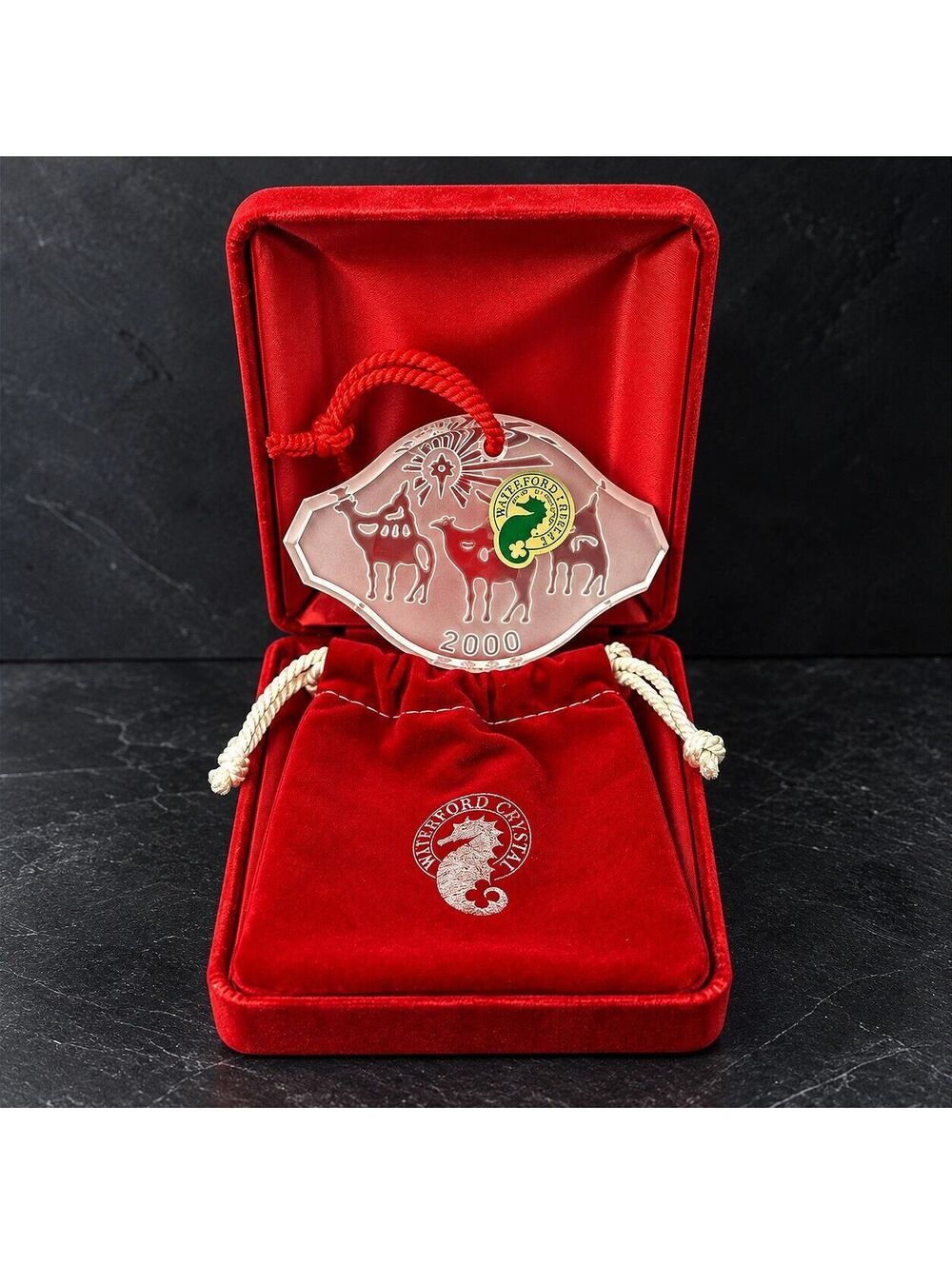 Vintage Waterford Crystal O Holy Night 2000 Ornament 5th Edition w Box Ireland